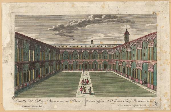 Pavia. Collegio Borromeo (Cortile)