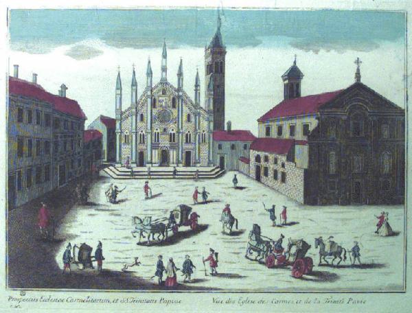 Pavia. Chiesa dei Carmelitani e Chiesa della SS. Trinità