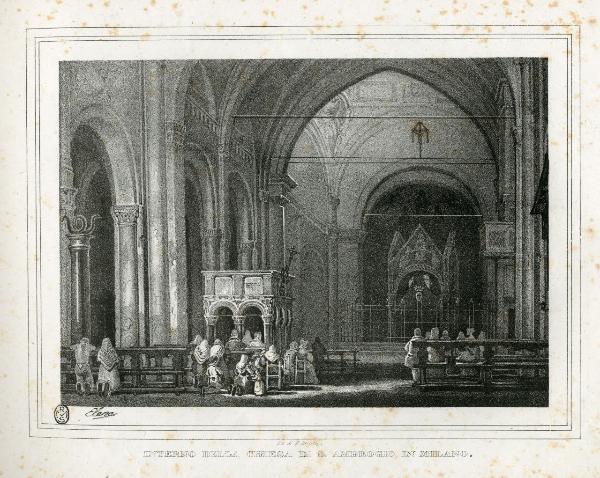 Interno della chiesa di S. Ambrogio in Milano