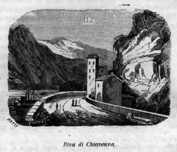 Riva di Chiavenna. Veduta prospettica