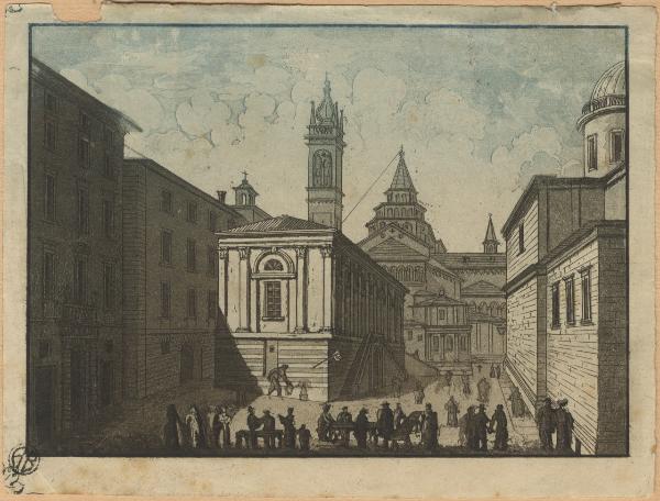 Bergamo. Ateneo e Chiesa di Santa Maria Maggiore