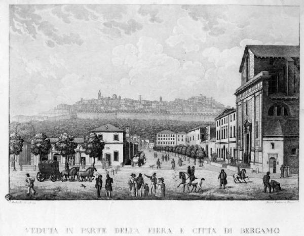 Bergamo. Fiera e Chiesa di San Bartolomeo