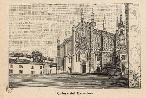 Pavia. Chiesa della Madonna del Carmine (Facciata)