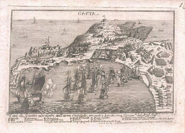 Gaeta assediata dalle truppe cattoliche nel 1734