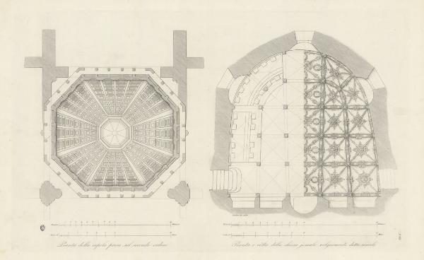 Pianta della cupola presa sul secondo ordine/ Pianta e volta della chiesa jemale volgarmente detta scurolo