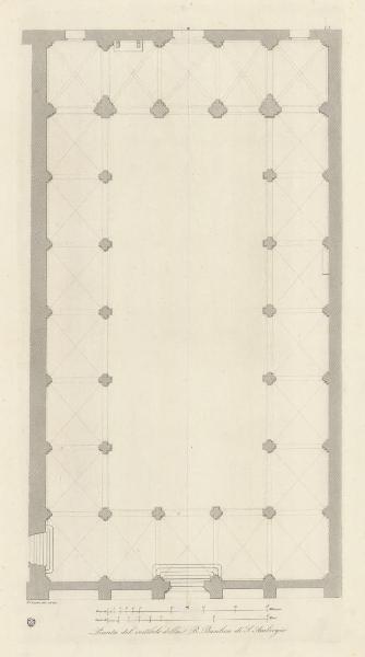 Pianta del vestibolo della R. Basilica di S. Ambrogio