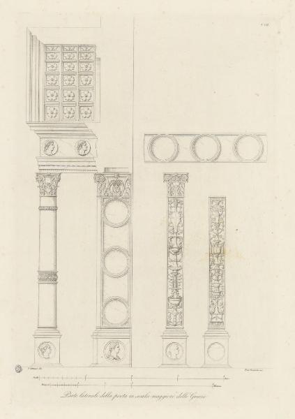 Parte laterale della porta in scala maggiore delle Grazie