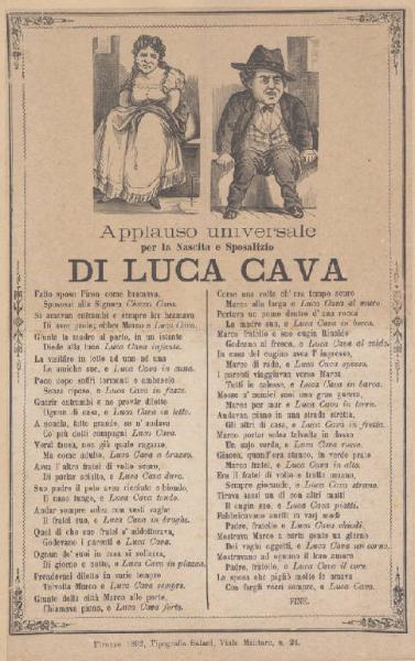 Applauso universale per la nascita e sposalizio di Luca Cava