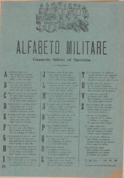 Alfabeto militare canzonetta satirica ed umoristica