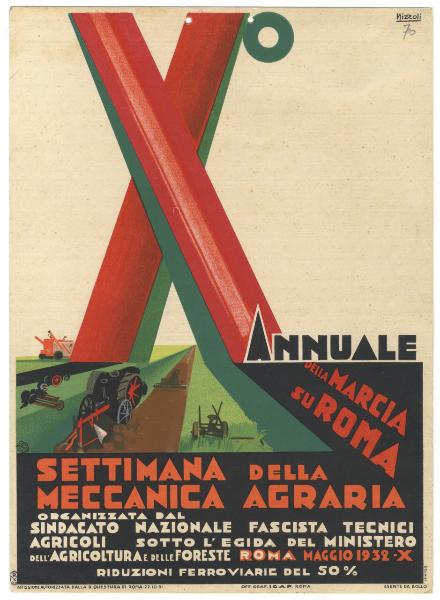 X° Annuale della marcia su Roma. Settimana della meccanica agraria