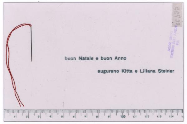 Buon Natale e Buon Anno augurano Kitta e Liliana Steiner