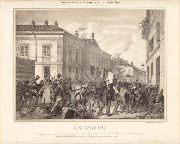 Il 21 marzo 1848. Verso mezzo giorno cinquanta circa dei nostri più coraggiosi si portarono al Palazzo del Genio (...)