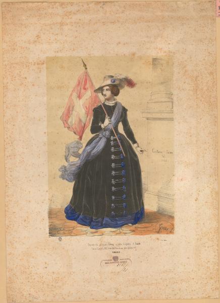 Costume femminile italiano del 1848