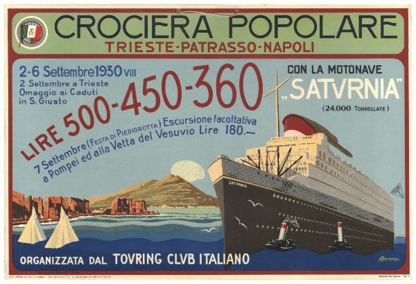 Crociera Popolare Trieste - Patrasso - Napoli