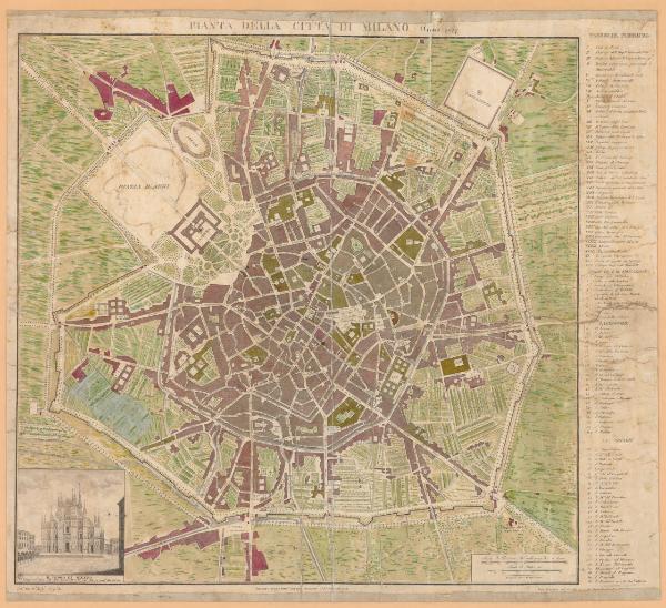 Pianta della Città di Milano. Anno 1817