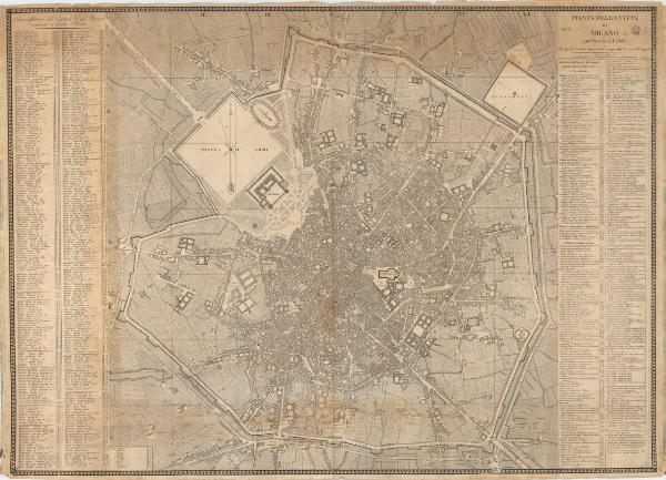 Pianta della Città di Milano pubblicata nel 1826