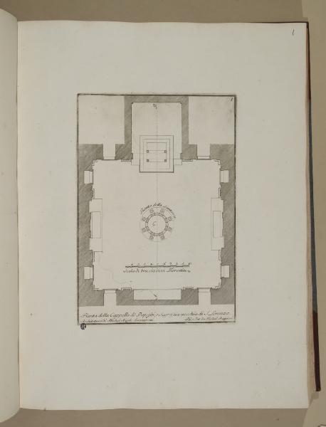 Pianta della Cappella de' Depositi, o Sagrestia vecchia di S. Lorenzo