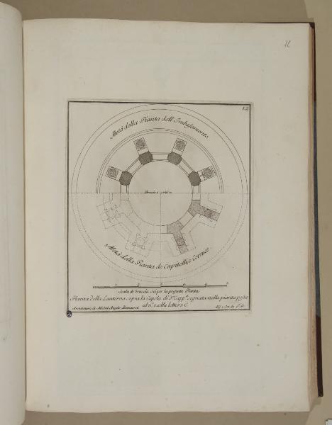 Pianta della Lanterna sopra la Cupola di detta Cappella