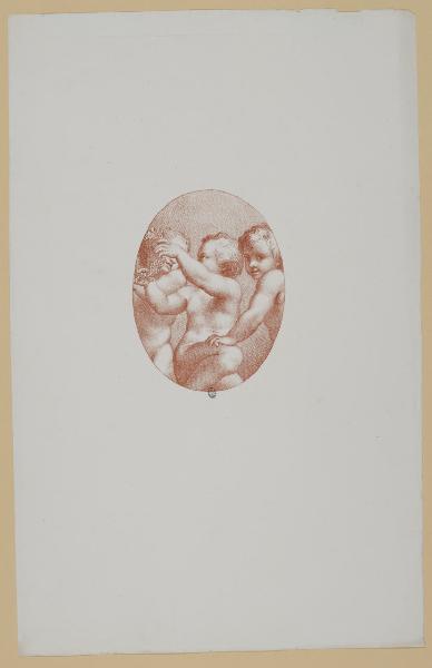 Putti con ghirlanda di fiori