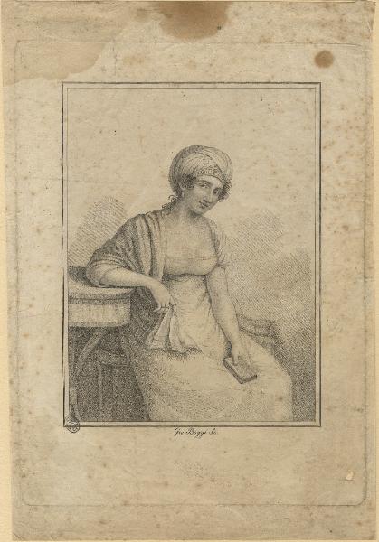 Ritratto di donna seduta con un libro
