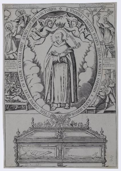 B. Ioannes Angelus Porrus Mediolanensis Ordinis S. Mariae Servor. cuius corpus iacet in eadem ecclesia obiit anno 1496 die 24 octobris