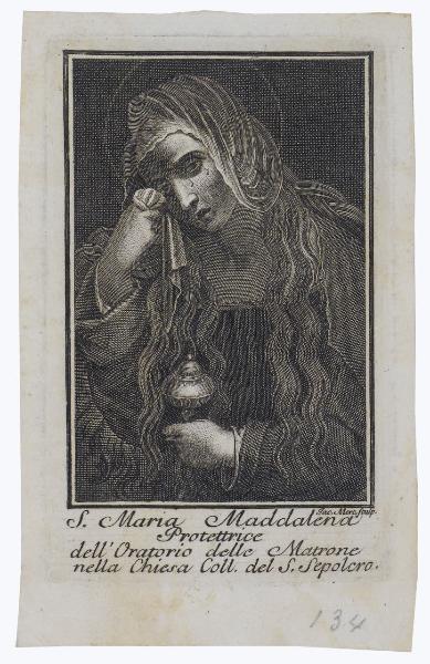 S. Maria Maddalena Protettrice dell'Oratorio delle Matrone nella Chiesa Coll. del S. Sepolcro