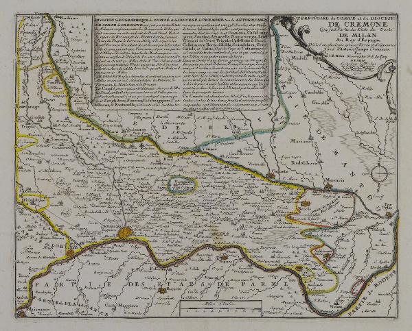 Territoire du Comté et du Diocese de Cremone qui fait partie des Etats du Duché de Milan