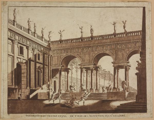 Decoration dù Teatre Royal dé Turin del invention des nrs Galliari.