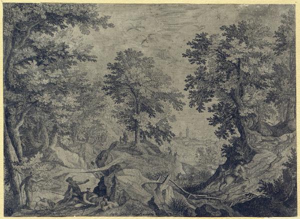 Paesaggio con caccia alla lepre