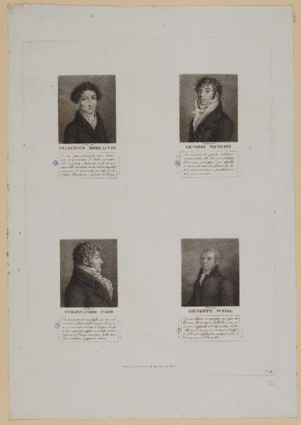 Francesco Morlacchi; Giuseppe Nicolini; Ferdinando Paer; Giuseppe Weigl