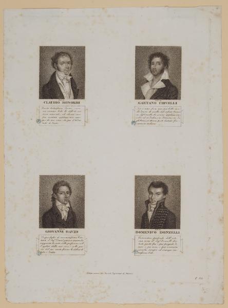 Claudio Bonoldi; Gaetano Crivelli; Giovanni David; Domenico Donzelli