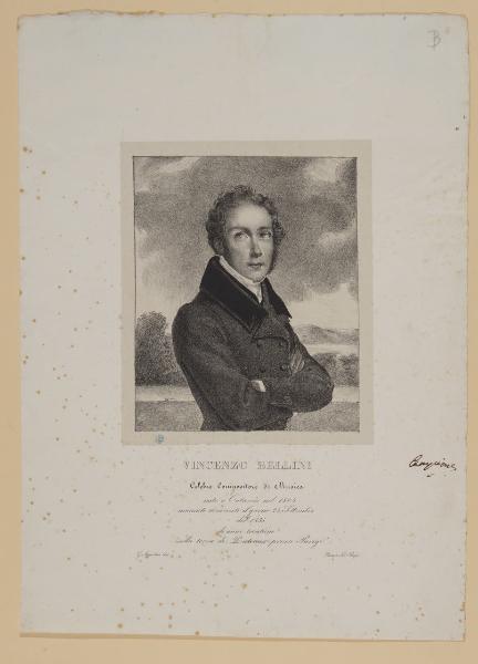 Vicenzo Bellini [...] nato Catania nel 1804, mancato ai viventi il giorno 24 settembre 1835 di anni trentuno nella terra Puteaux presso Parigi