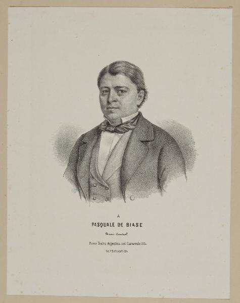 A Pasquale De Biase. Basso Comico, Roma, Teatro Argentina nel Carnevale 1854