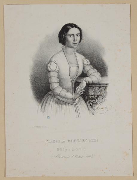 Virginia Boccabadati nell'opera Viscardello. Macerata l'Estate 1854