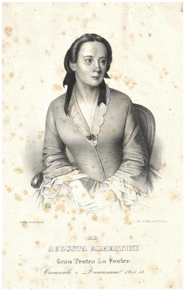 Ad Augusta Albertini. Gran Teatro la Fenice. Carnevale e Quaresima 1853-1854