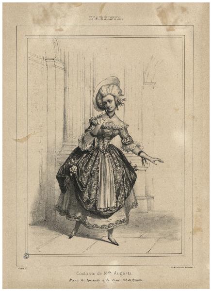 Costume de M.lle Augusta dans le Spectacle à la Cour (Théatre de Gymnase)