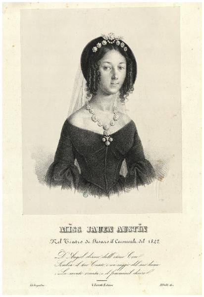 Miss Jauen Austin, nel Teatro di Pesaro il Carnevale del 1842