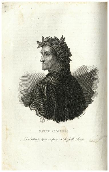 Dante Alighieri. Dal ritratto dipinto a fresco da Rafaello Sanzio