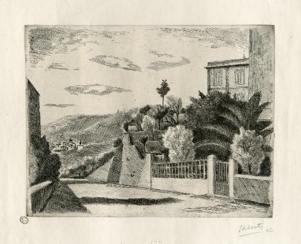 Paesaggio con villa