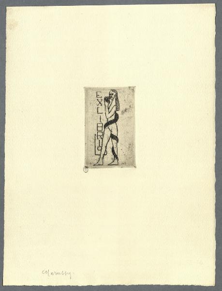 Ex libris (Eva che mangia la mela)