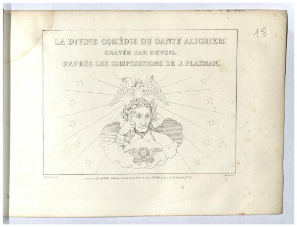 Ritratto di Dante Alighieri. Frontespizio della Divina Commedia