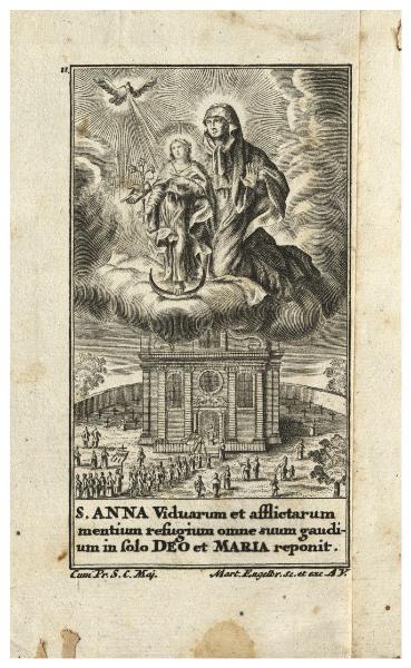 S. Anna viduarum et afflictarum mentium refugium omne suum gaudium in solo Deo et Maria reponit
