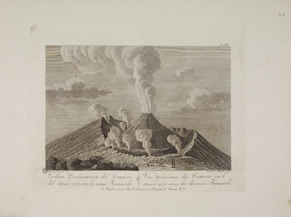 Veduta dell'Eruzione del Vesuvio dis. dalle Masserie de Camandoli la Notte delli 11. 7bre. 1804
