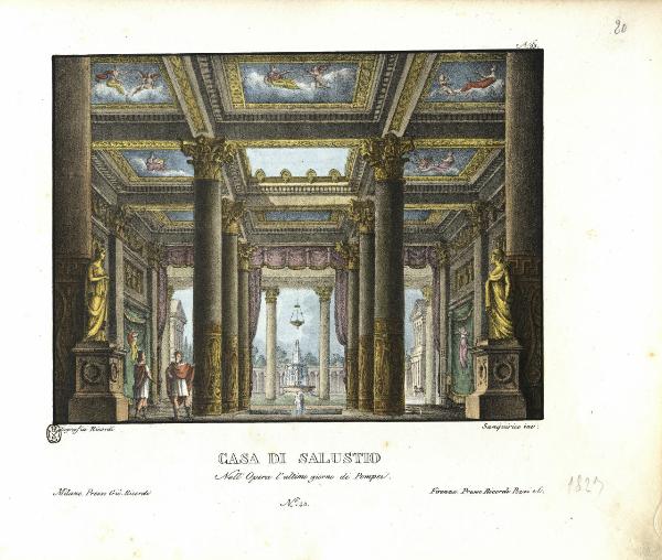 Casa di Salustio. Nell'Opera l'ultimo giorno di Pompei. N. 128