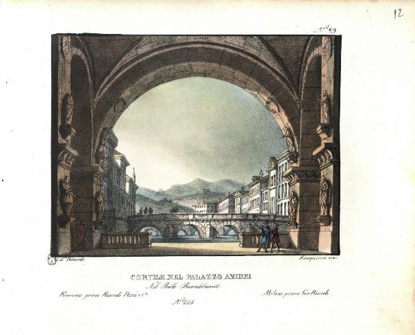 Cortile nel Palazzo Amidei. Nel Ballo Buondelmonte. N. 445