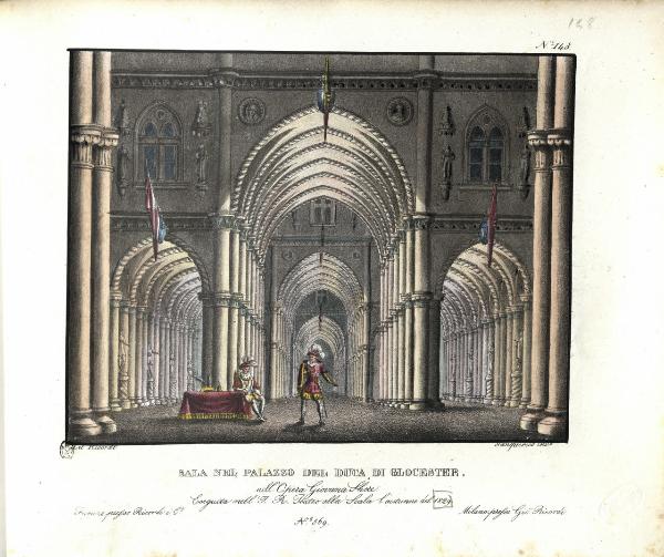 Sala nel Palazzo del Duca di Glocester. nell'Opera Giovana Lhore. Eseguita nell'I,, R,, Teatro alla Scala l'autunno del 1829. N. 569