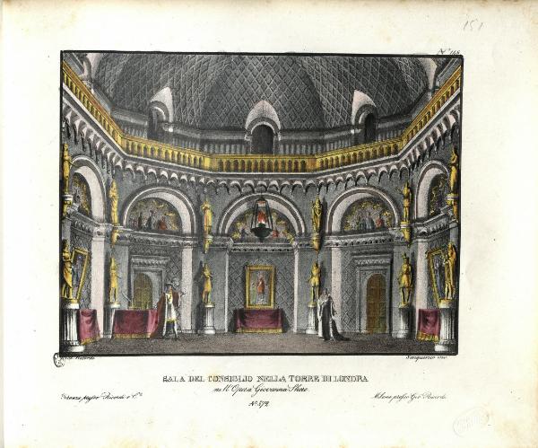 Sala del Consiglio nella Torre di Londra. nell'Opera Giovanna Lhore. N. 572