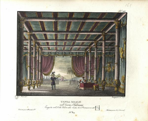 Tenda reale. nell'Opera il Talismano. Eseguita nell'I. R. Teatro alla Scala la Primavera del 1829. N. 609