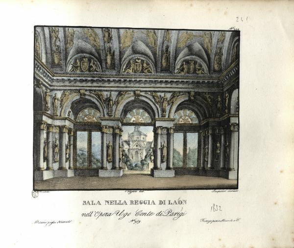 Sala nella reggia di Laon. nell'Opera Ugo Conte di Parigi. N. 959