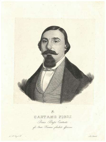A Gaetano Fiori primo basso cantante gli amici ferraresi plaudenti offrivano